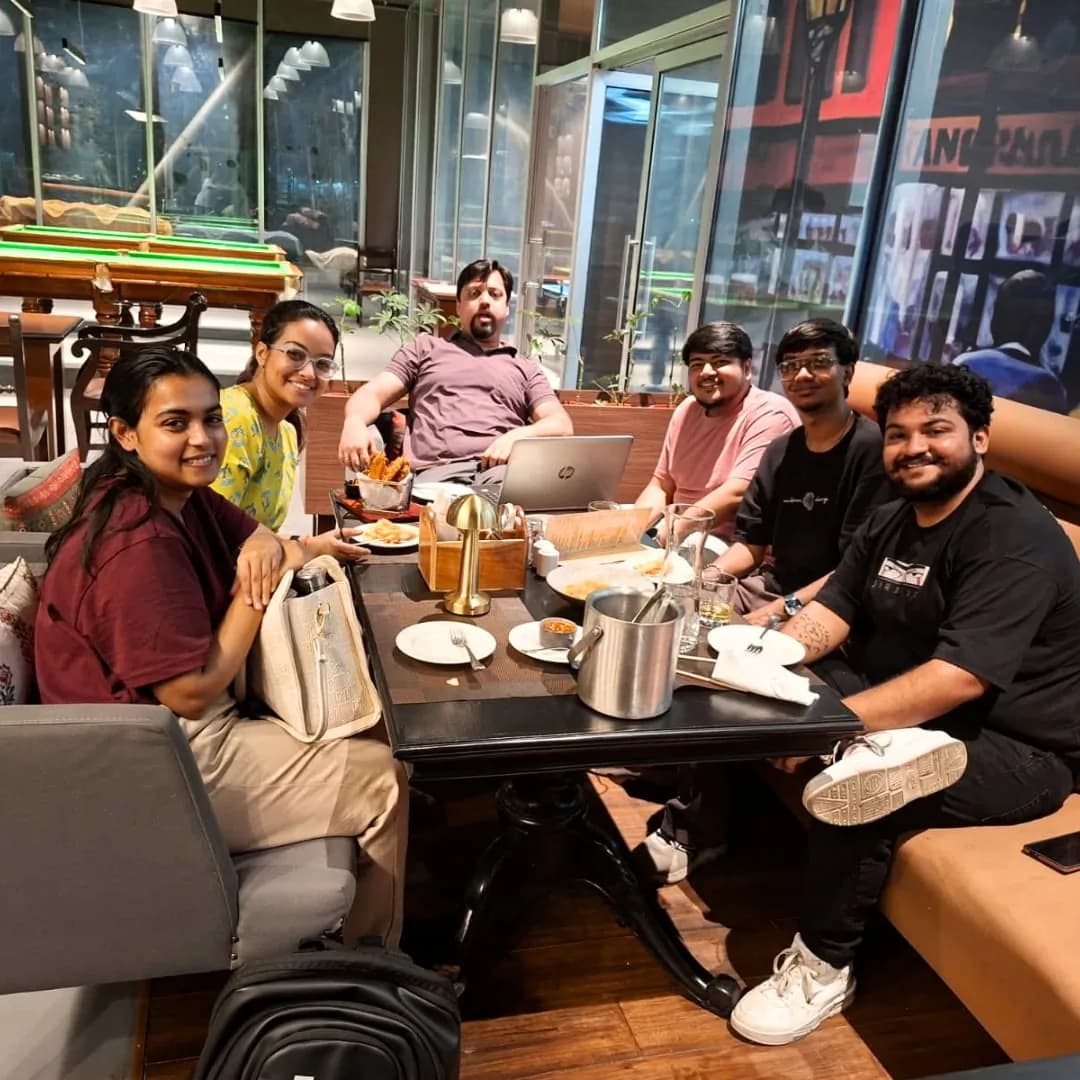 The InsightsTap team sharing dinner together